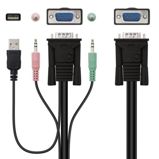Nanocable Switch KVM VGA/USB/Jack 3.5mm