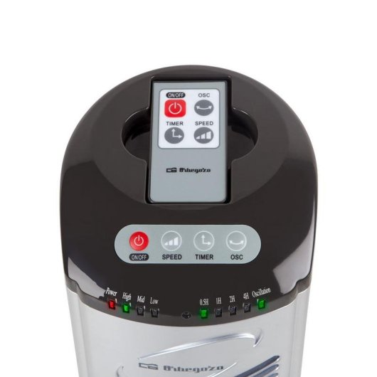 Coluna de Ar Orbegozo TWM 0975 45W 77cm 3 Velocidades Comando Temporizador Oscilação