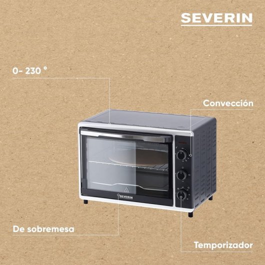 Severin TO 2058 Horno de Sobremesa 42L 1800W Negro