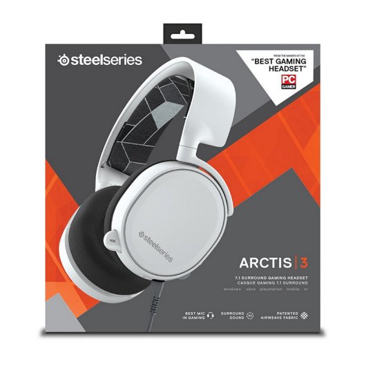 SteelSeries Arctis 3 Auriculares Gaming 7.1 Blanco