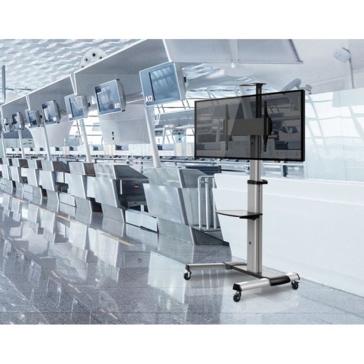 Equip Soporte de Suelo con Ruedas para Pantalla De 37"-70" de Aluminio Vesa 600x400 Max 50Kg