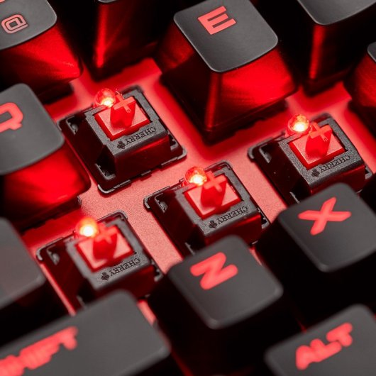 Corsair K63 Teclado Mecánico LED Rojo Cherry MX Red