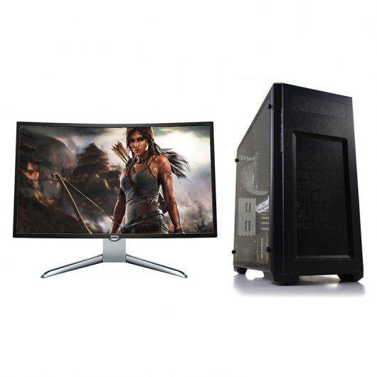 PcCom Gold GTX 1070 Intel Core i5-7600K/16GB/1TB+240SSD/GTX1070 + BenQ EX3200R 31.5" 144Hz LED Curvo