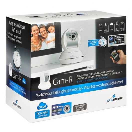 Bluestork Cloud Cámara Interior Giratoria Inalámbrica con Visión Nocturna