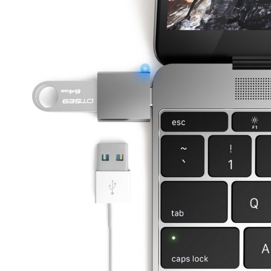 Adattatore Satechi da USB 3.0 Tipo C a USB 3.0 Femmina Grigio