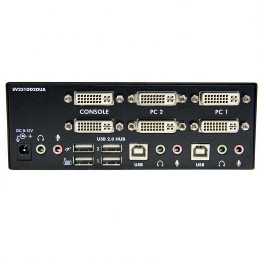 Startech Conmutador Switch KVM de 2 Puertos USB/DVI