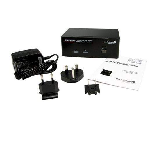 Startech Conmutador Switch KVM de 2 Puertos USB/DVI
