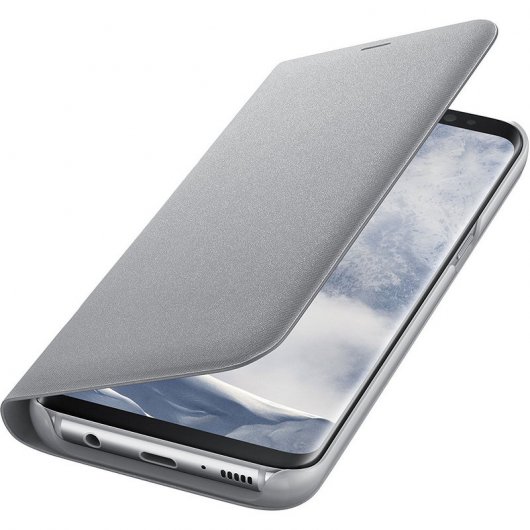 Samsung EF-NG955 Funda Led View Plata para Samsung Galaxy S8 Plus