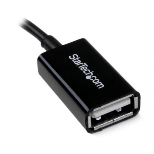 Startech Adaptador Micro USB Macho a USB Hembra OTG 12cm Negro