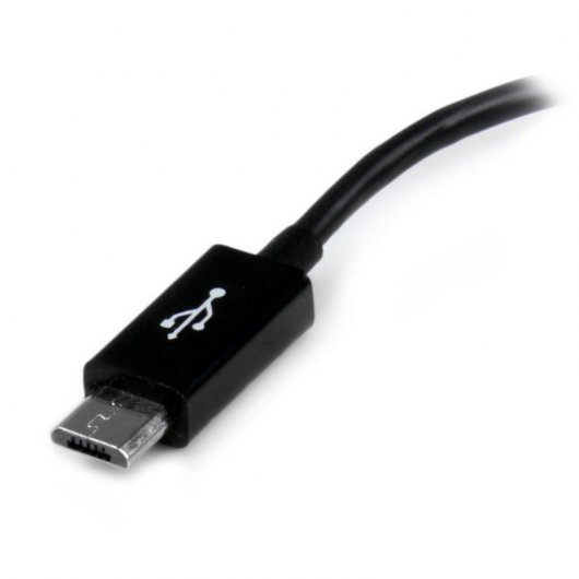 Startech Adaptador Micro USB Macho a USB Hembra OTG 12cm Negro
