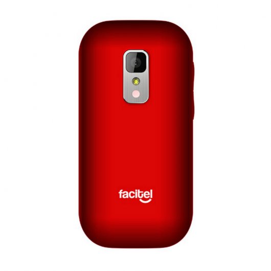 Facitel FS13 Teléfono Libre Rojo para Personas Mayores