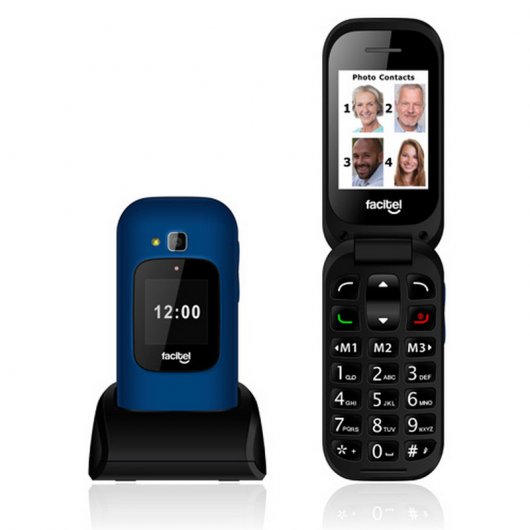 Facitel FS16 Teléfono Libre Azul para Personas Mayores
