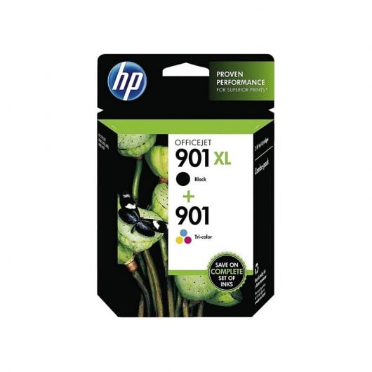 HP 901XL Pack 2 Cartuchos Tinta Alta Capacidad Original Negro/901 Tricolor