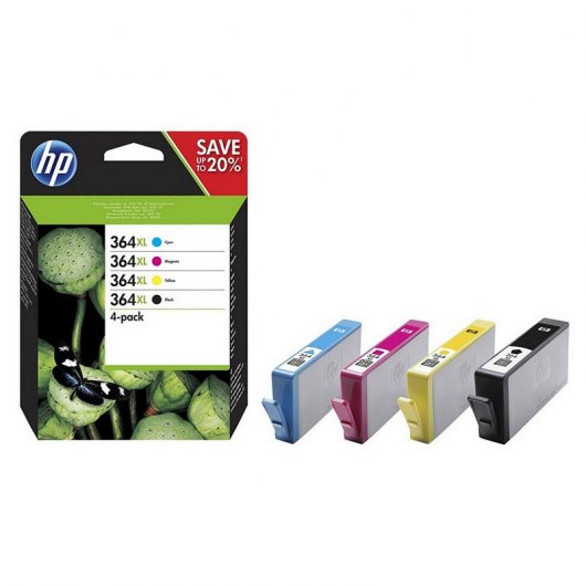 HP 364XL Pack 4 Cartuchos Originales Negro/Cian/Magenta/Amarillo