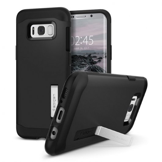 Spigen SGP Funda Slim Armor Negra para Galaxy S8 Plus