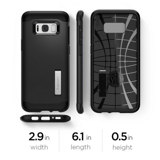 Spigen SGP Funda Slim Armor Negra para Galaxy S8 Plus