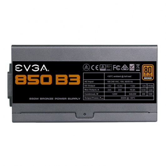 EVGA B3 850W 80 Plus Bronze Modular