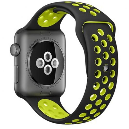 Apple Watch Series 2 Nike+ 38mm Gris/Correa Nike Sport Negra/Verde