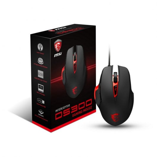 MSI Interceptor DS300 Ratón Gaming 8200DPI Negro