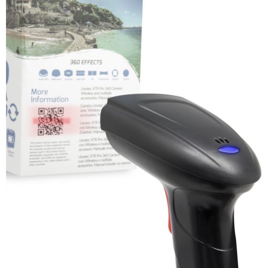 Unotec Lector de Códigos de Barras 2D con Lector de QR