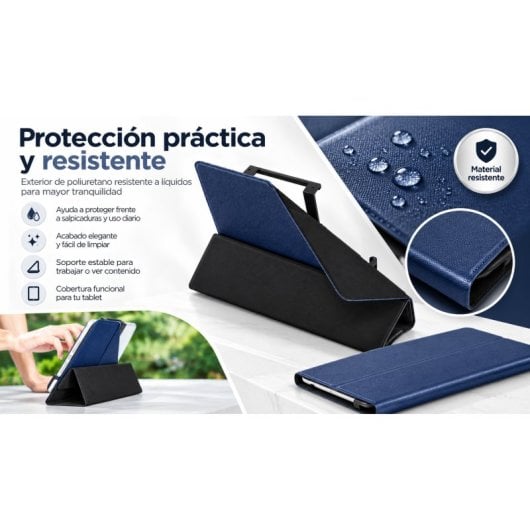 SilverHT Funda Universal Camera Pro para Tablet 9"-11" Azul Oscuro