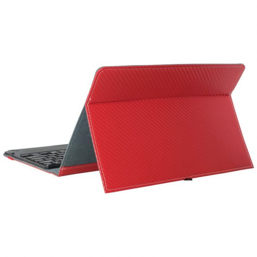 Evitta Funda KeyTab BT Touchpad Roja con Teclado Bluetooth y Touchpad para Tablets de 9.7"/10.1"