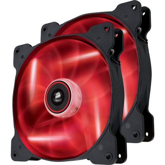Corsair Pack 2 Ventiladores Air Series SP140 140x140mm LED Rojo