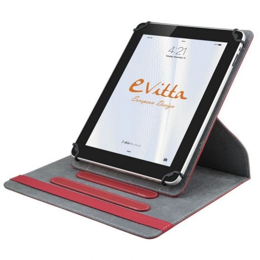 Custodia Evitta Universale Rotate 360 Rossa per Tablet da 9,7" a 10,1"