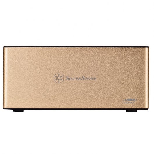Docking Station Silverstone TS11-C USB 3.1 Tipo C para HDD/SSD 3.5"/2.5" Dourada