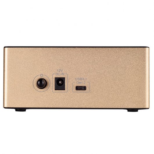 Docking Station Silverstone TS11-C USB 3.1 Tipo C para HDD/SSD 3.5"/2.5" Dourada