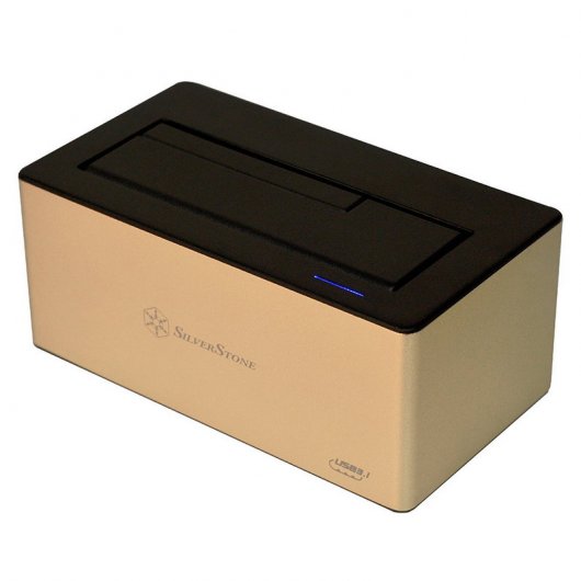 Docking Station Silverstone TS11-C USB 3.1 Tipo C para HDD/SSD 3.5"/2.5" Dourada