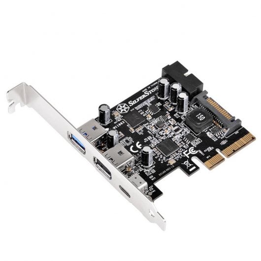 Silverstone ECU05 Tarjeta de Expansión PCIe 2.0 USB 3.0/USB 3.1 Tipo-C
