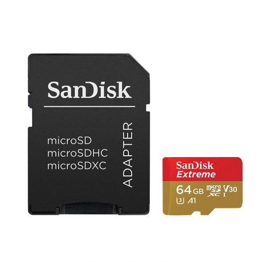 Sandisk Extreme MicroSDHC 64GB + Adaptador SD