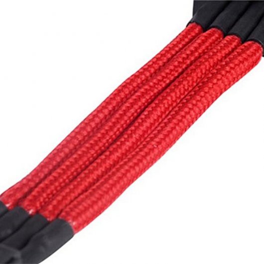 Silverstone Cable Molex 4 Pines a 4x SATA 30cm Rojo
