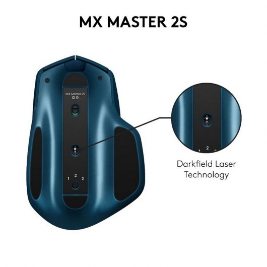Logitech MX Master 2S Ratón Inalámbrico Azul 1000DPI