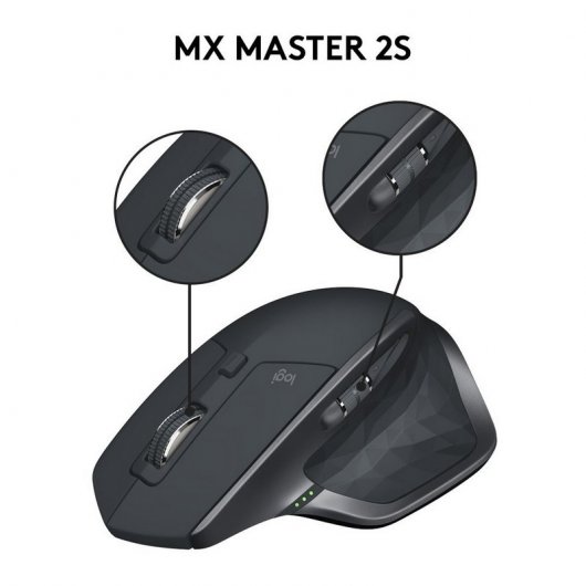 Logitech MX Master 2S Wireless Mouse Maus Büro rechts RF Wireless + Bluetooth Laser 1000 DPI