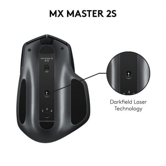 Logitech MX Master 2S Wireless Mouse Maus Büro rechts RF Wireless + Bluetooth Laser 1000 DPI