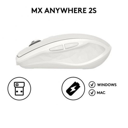 Logitech MX Anywhere 2S Ratón Inalámbrico Gris 4000DPI