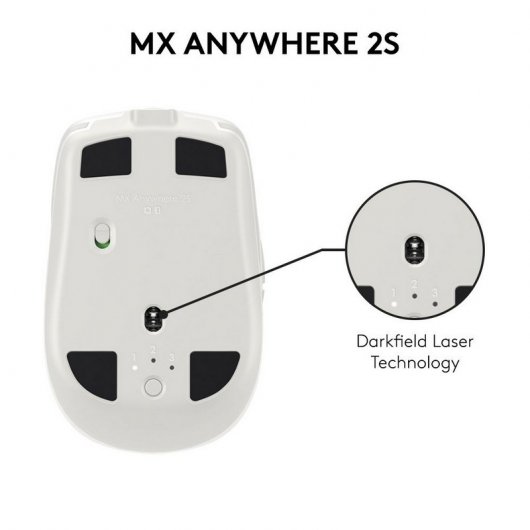 Logitech MX Anywhere 2S Ratón Inalámbrico Gris 4000DPI
