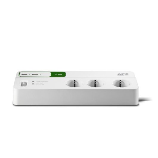 APC Essential SurgeArrest Protección contra Sobretensiones 6 Tomas 230V 2 Puertos USB Blanco