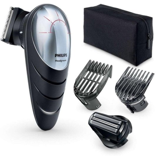 Máquina de Cortar Cabelo Philips QC5580/32 Sem Fios 14 Comprimentos 60min À Prova de Água Lâminas Auto-afiáveis