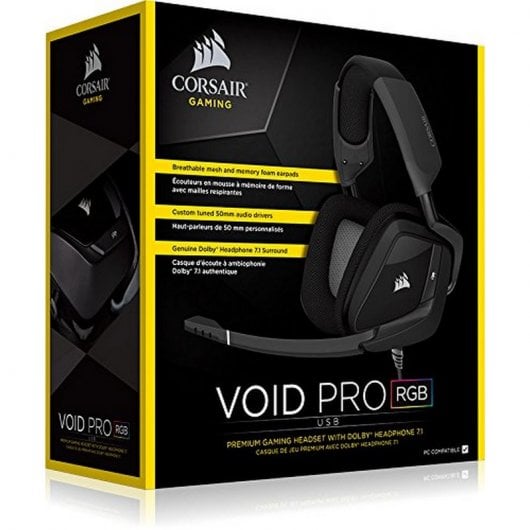 Casque de jeu Corsair VOID Pro RGB USB Dolby 7.1 Noir