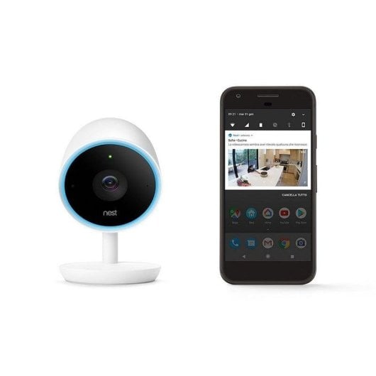 Videocamere di sorveglianza Google Nest Cam IQ FullHD Visione Notturna Interna IA Audio Bidirezionale