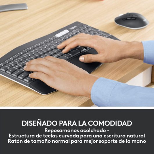 Tastatur Logitech MK850 Combo Membran kabellos QWERTY Spanisch mit Maus und Handballenauflage