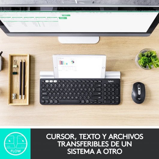 Mouse wireless multidispositivo silenzioso Logitech M590 1000 DPI Nero