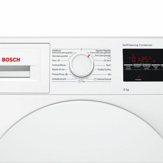 Bosch Serie 6 WTG87228EE Secadora Bomba de Calor Carga Frontal 8Kg A++ Blanca