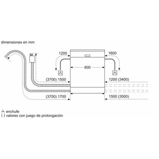 Lave-vaisselle Bosch Série 2 SMS25AI05E Capacité 12 Couverts E