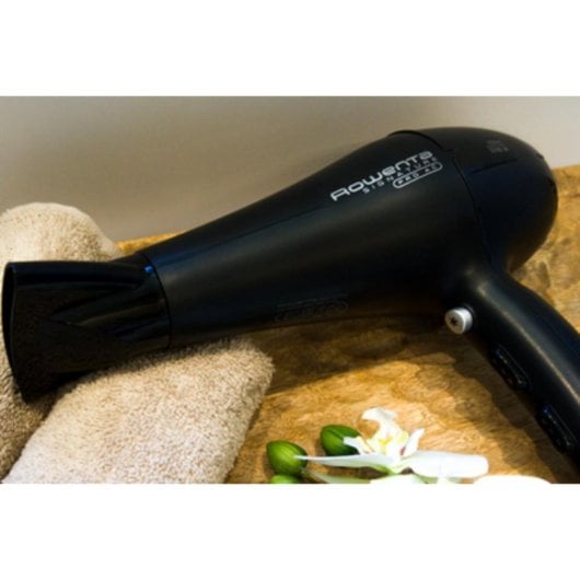 Professioneller Ionen Föhn Rowenta Signature Pro Beauty AC CV7810F0 2200W 3 Temperaturstufen 2 Geschwindigkeiten Kaltstufe Schwarz Silber