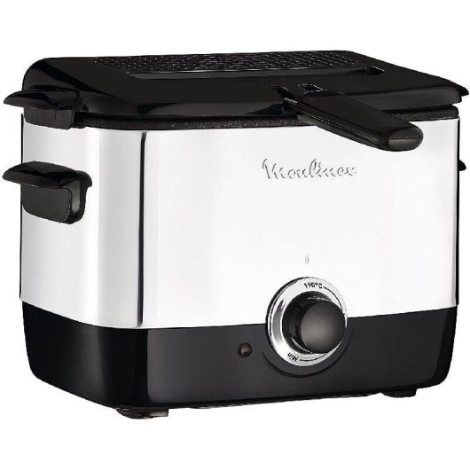 Friteuse Moulinex Minifrito AF220010 Compacte Fenêtre 1L 1000W Acier Inoxydable