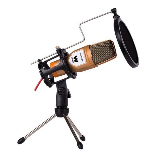Woxter Mic Studio Microfone Condensador Dourado